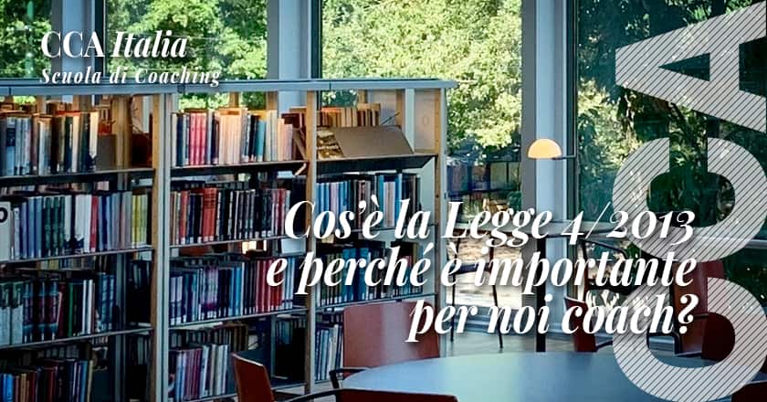 Coaching e conformità alla legge 4 del 2013                 - CCA Italia